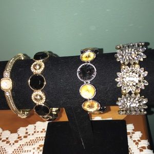Beautiful set of 4 Crystal Stretch Bracelets.